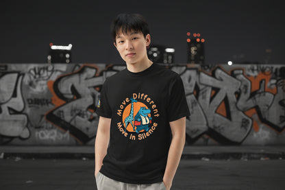 HippoGira Unisex Move different Move silence  heavyweight t-shirt