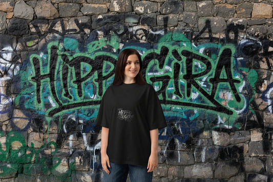 Product mockupHippoGira organic LESS NORMAL. MORE REAL Oversized T-Shirt