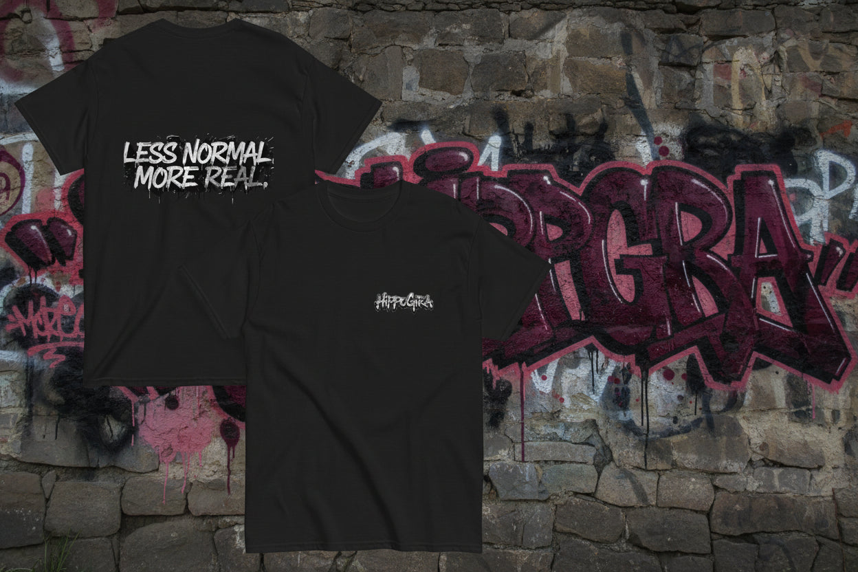 HippoGira LESS NORMAL. MORE REAL  Signature Tee