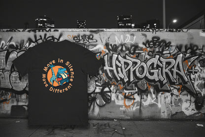 HippoGira Unisex Move different Move silence  heavyweight t-shirt