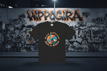 HippoGira Unisex Move different Move silence  heavyweight t-shirt