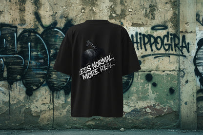 HippoGira organic LESS NORMAL. MORE REAL Oversized T-Shirt