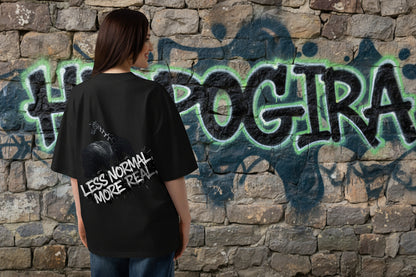 HippoGira organic LESS NORMAL. MORE REAL Oversized T-Shirt