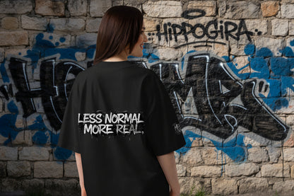 HippoGira organic LESS NORMAL. MORE REAL Oversized T-Shirt