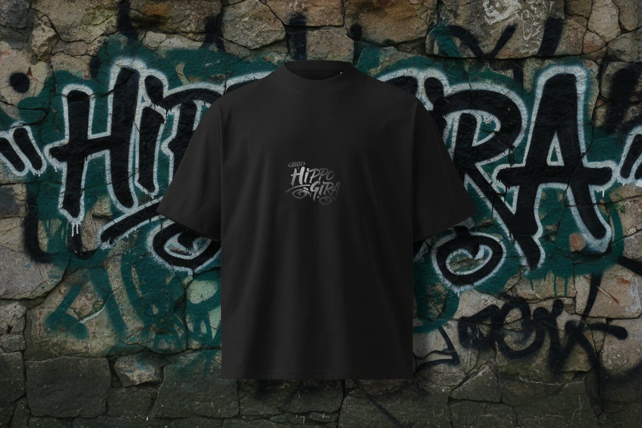 HippoGira organic LESS NORMAL. MORE REAL Oversized T-Shirt