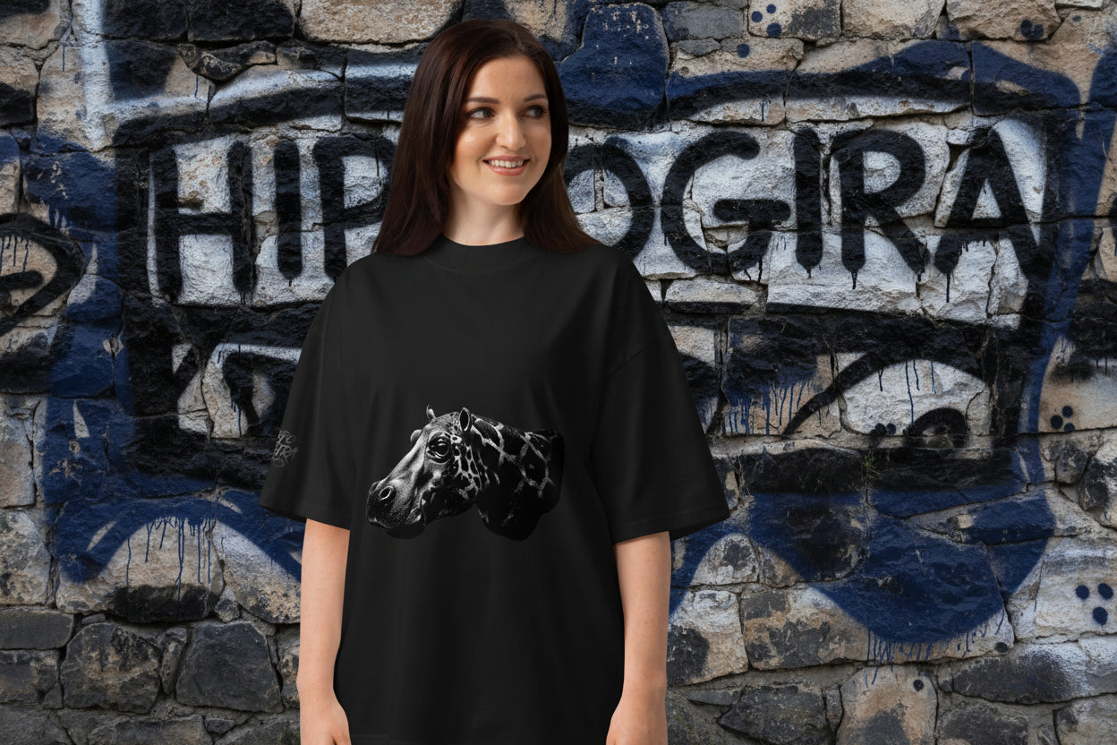 HippoGira organic LESS NORMAL. MORE REAL Oversized T-Shirt