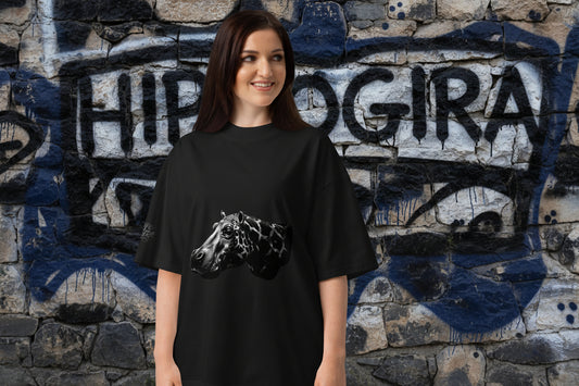 HippoGira organic LESS NORMAL. MORE REAL Oversized T-Shirt