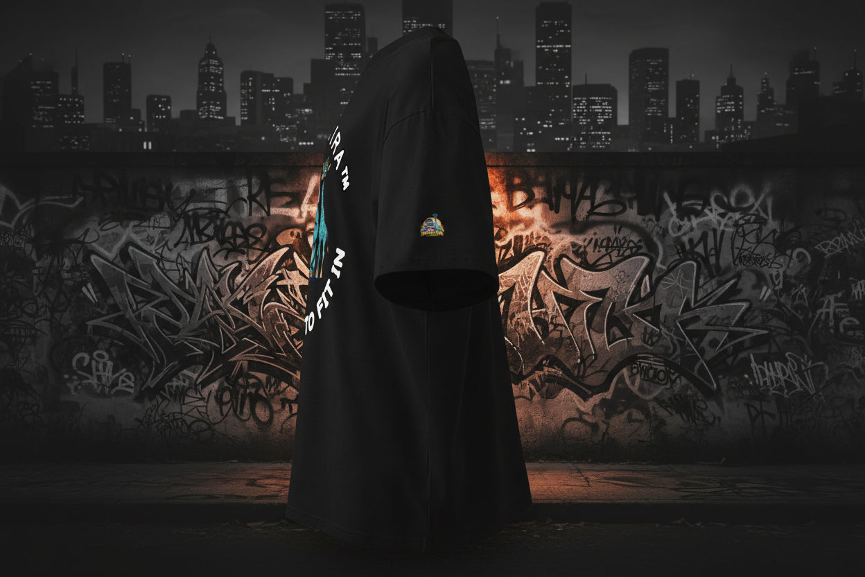 HippoGira organic NOT MADE TO FIT IN oversized heavyweight T-shirt