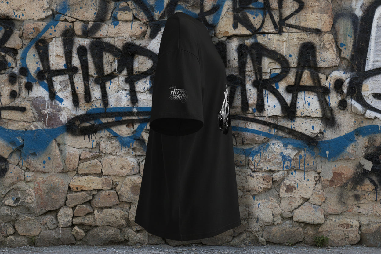 HippoGira organic LESS NORMAL. MORE REAL Oversized T-Shirt